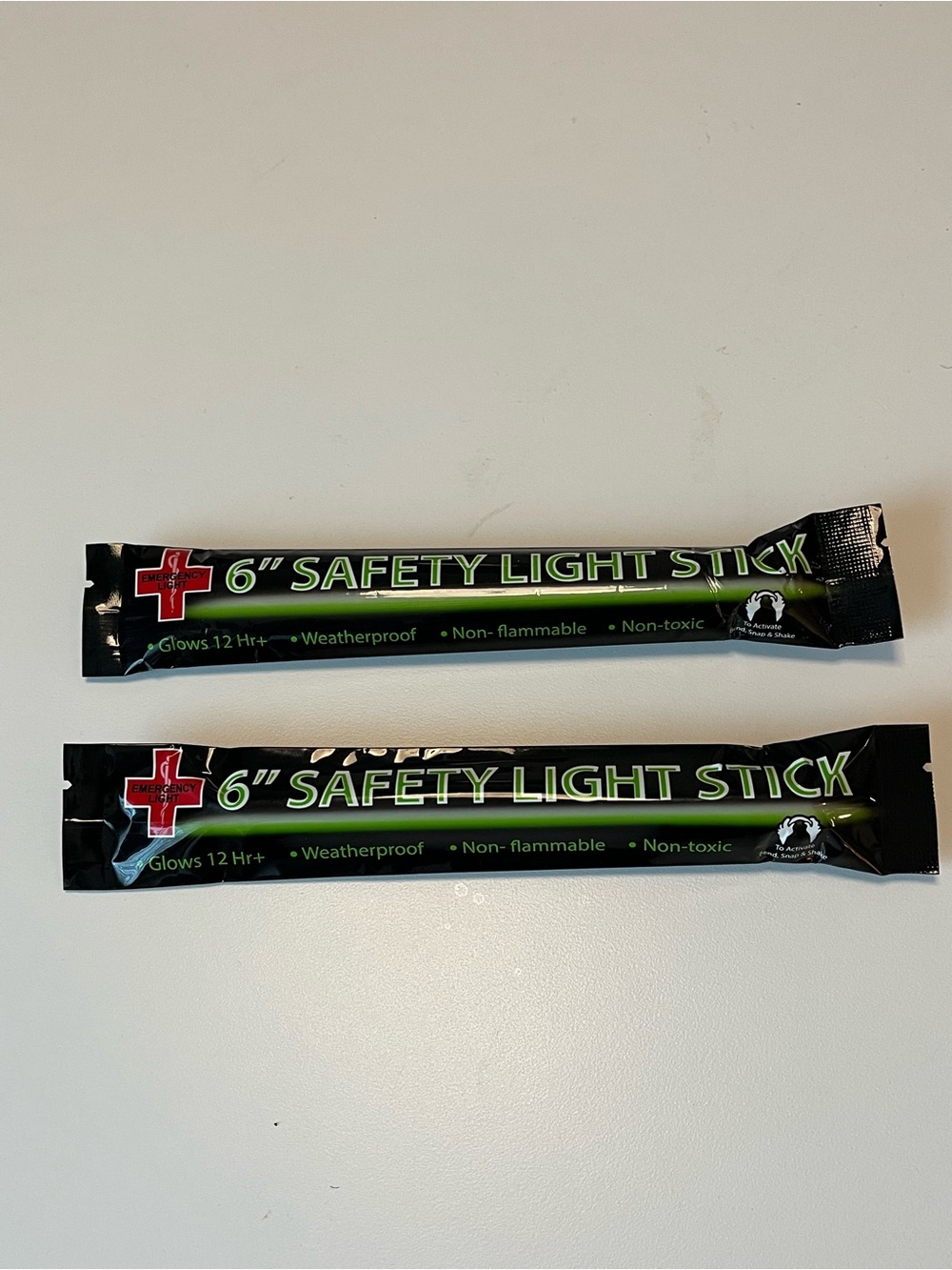 6" Safety Light Stick Pack - Green